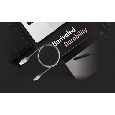 Logotrade advertising product picture of: Nylon data transfer cable LK30 Type - C Quick Charge 3.0