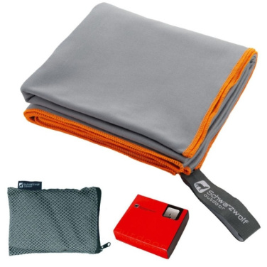 Logotrade corporate gift image of: Towel MALAREN Schwarzwolf