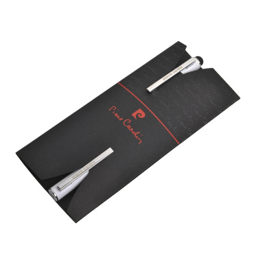 Logotrade promotional merchandise picture of: Writing set ballpoint pen & roller soft touch CLAUDIE