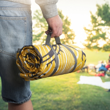 Logotrade promotional giveaway picture of: Foldable picnic blanket ALVERNIA Schwarzwolf