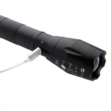 Logotrade promotional giveaway image of: Flashlight DELGADA Schwarzwolf