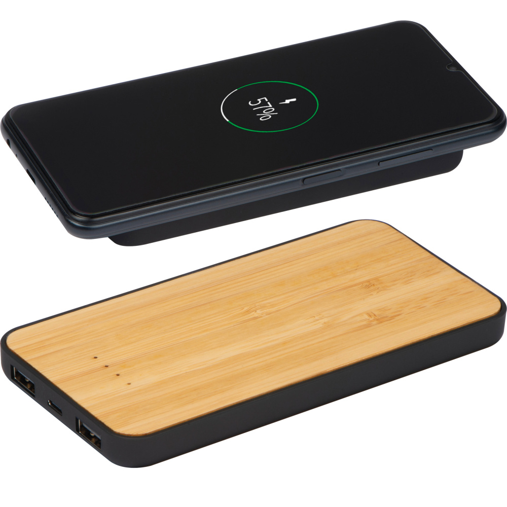 Logotrade promotional item image of: Wireless charger and powerbank 8000 mAh MILAN
