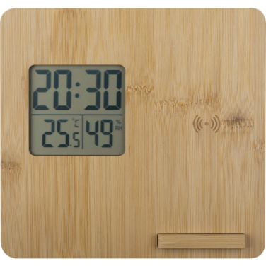 Logotrade promotional gifts photo of: Bamboo weather station GRANADA