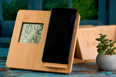 Logo trade promotional item photo of: Bamboo weather station GRANADA