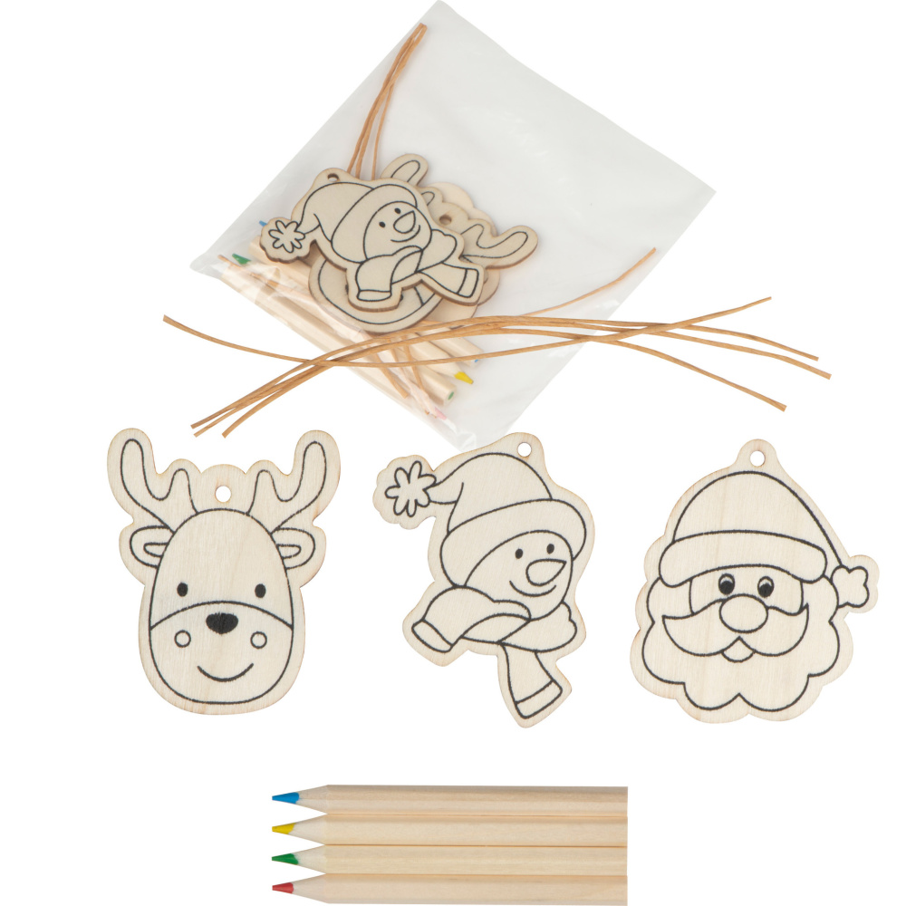Logotrade promotional giveaways photo of: Christmas tree tag painting set DRESDEN