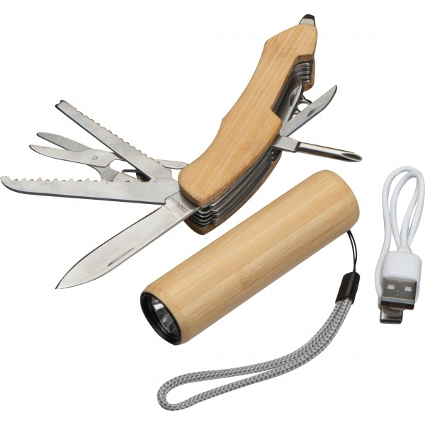 Logo trade promotional gift photo of: Set Torch and pocket knife OLDHAM