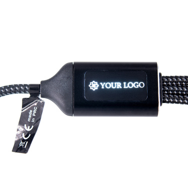 Logo trade promotional items picture of: 3 in 1 cable with elighted logo Pierre Cardin