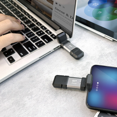 Logotrade promotional merchandise picture of: Pendrive Silicon Power Mobile - C51 3.2, 64GB