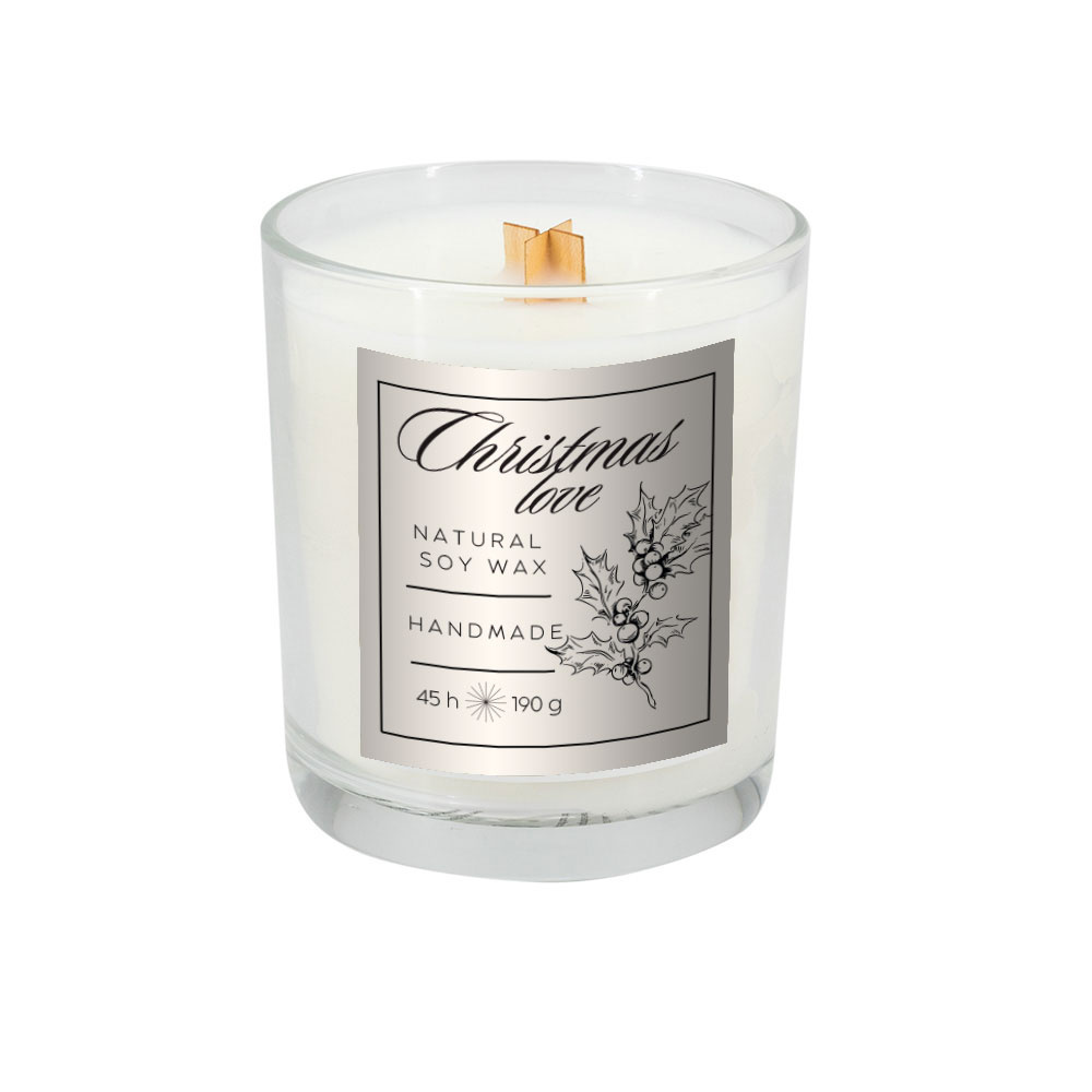 Logotrade promotional item picture of: Soy candle 190g Christmas love
