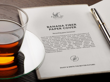 Logo trade promotional giveaways image of: Recycled Banana Notebook 209734200
