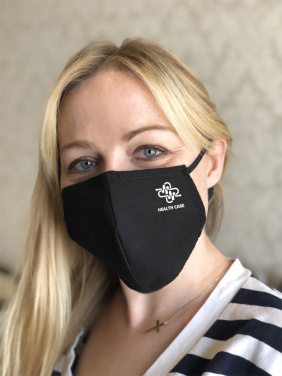 Logo trade promotional gifts picture of: BLACK-BLACK cotton face mask 140116500