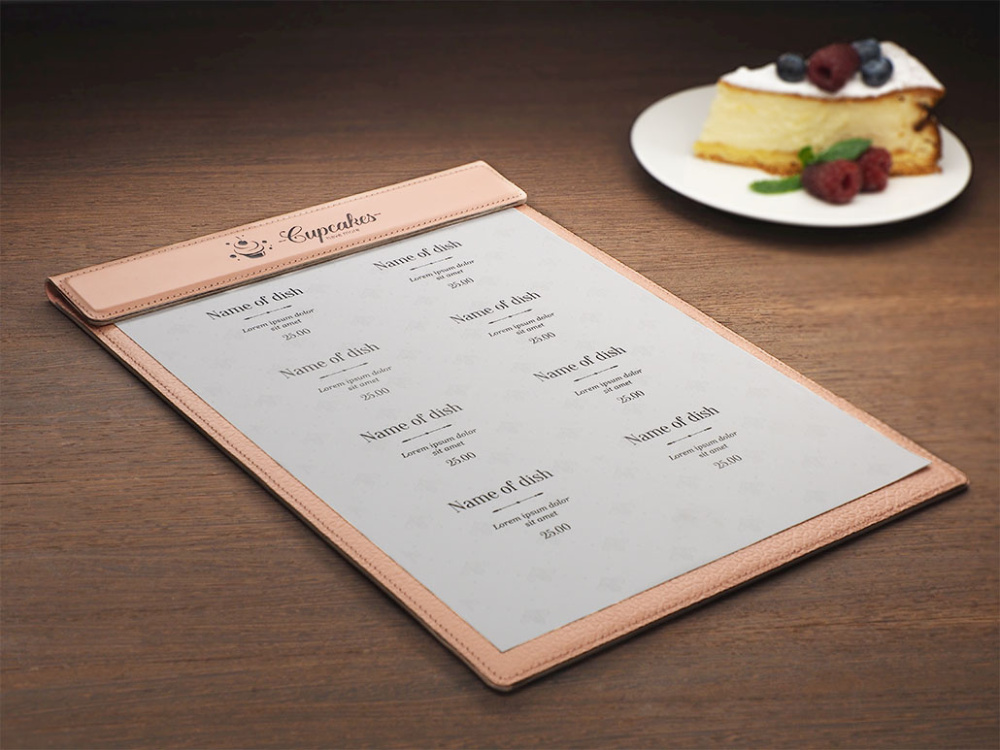 Logo trade promotional giveaway photo of: Menu cover 1241281