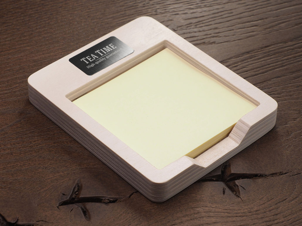 Logo trade promotional gifts picture of: Wooden memo card box 1832121