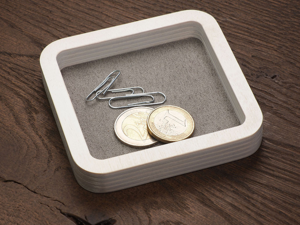 Logo trade corporate gifts image of: Wooden desk organiser 1849121