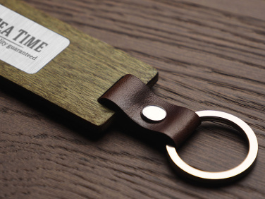 Logo trade promotional products image of: Wooden keyring 1853121