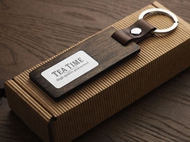 Logotrade advertising product picture of: Wooden keyring 1853121