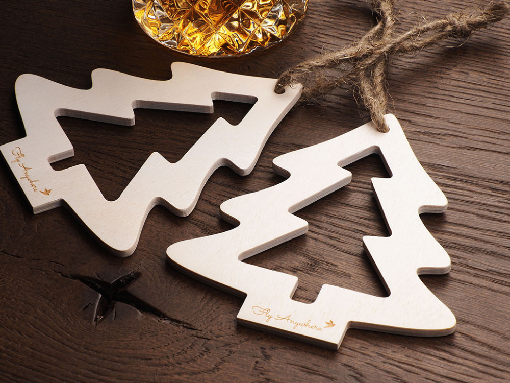 Logo trade promotional gifts picture of: Wooden Christmas Decoration 1855121