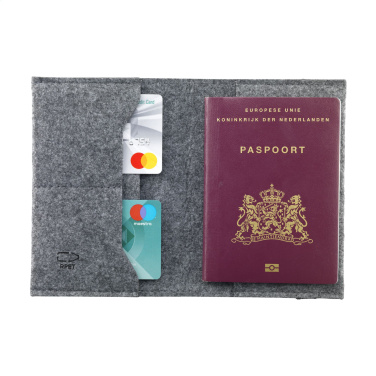 Logo trade promotional item photo of: Identify GRS RPET Felt passport holder