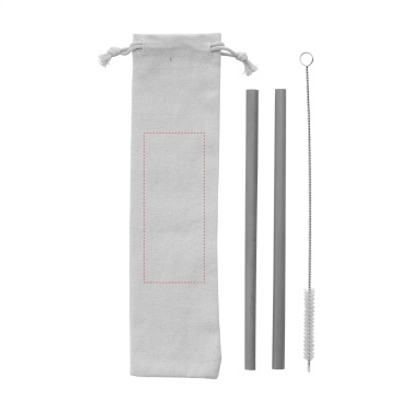 Logo trade corporate gifts picture of: ECO Bamboe Straw Set bamboo straws