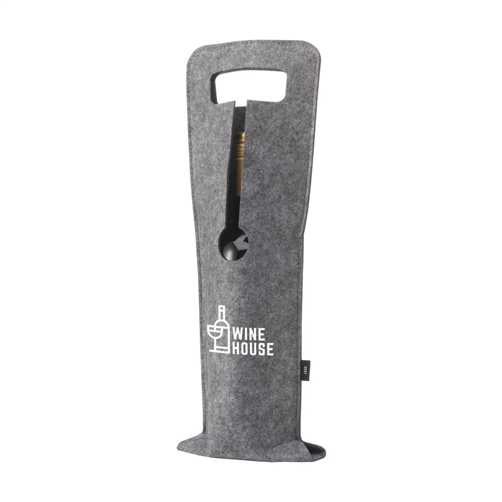 Logo trade promotional gifts image of: Wine Bag-to-Give GRS RPET