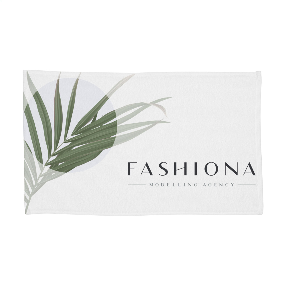 Logo trade business gifts image of: Printed RPET BathTowel 350 g/m² 70x140