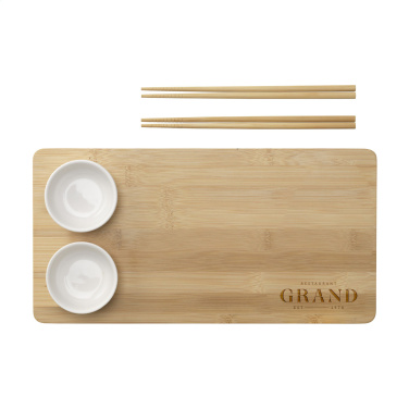 Logo trade promotional items picture of: Temaki Bamboo Sushi Tray gift set