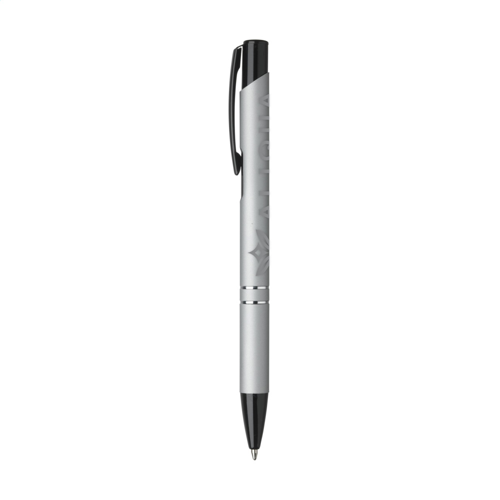 Logo trade promotional items picture of: Ebony Rubberised pen