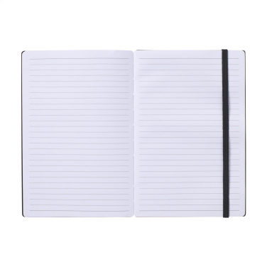 Logo trade promotional giveaways picture of: Bamboo Journal Naked Spine Paper Notebook Black A5