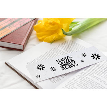 Logo trade promotional giveaways image of: Seed Paper Bookmark