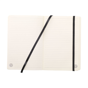 Logo trade promotional giveaways picture of: Monti Recycled Leather - Paper Notebook A5