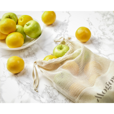 Logo trade advertising products image of: Natura Organic GOTS Mesh Bag (120 g/m²) fruit bag