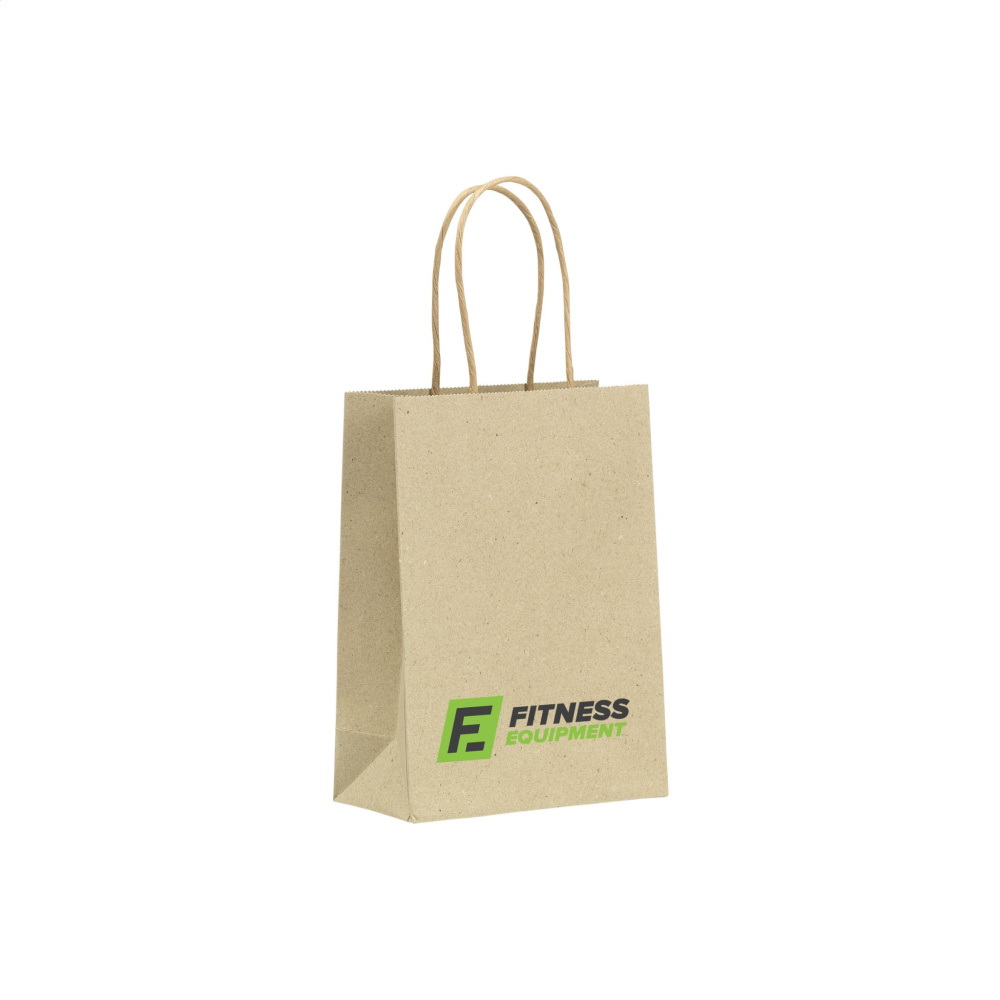 Logo trade promotional gifts image of: Leaf It Bag recycled grass paper (120 g/m²) S