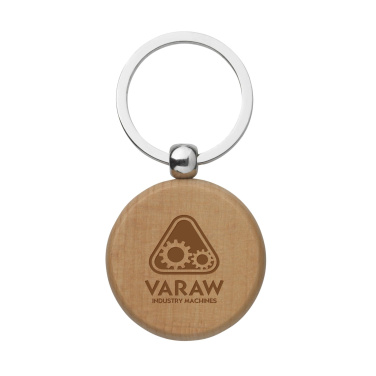 Logotrade promotional product picture of: WoodKey Circle keychain