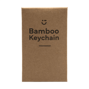 Logotrade promotional item picture of: Bamboo Key Rectangle keyring
