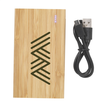 Logotrade promotional gift image of: Bamboo 4000 Powerbank external charger