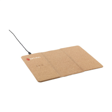 Logo trade promotional products image of: Cork Wireless Charging Mousepad