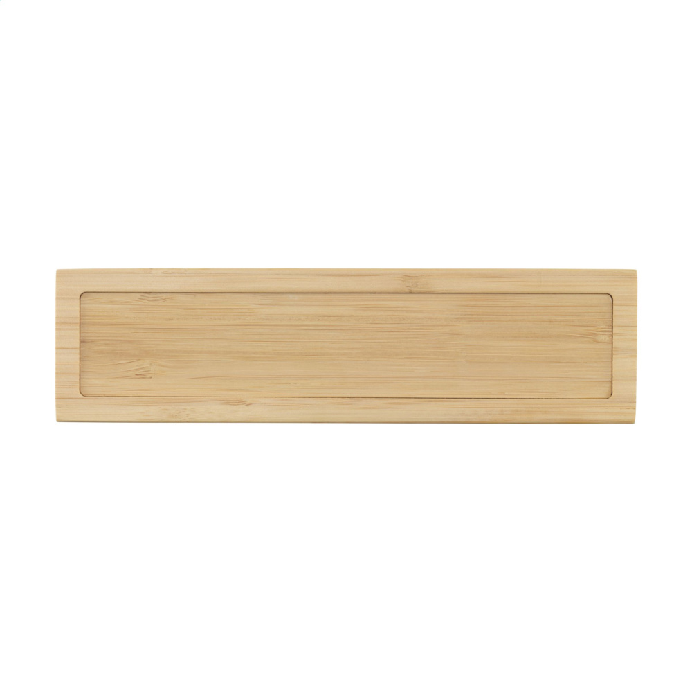Logo trade advertising product photo of: Bamboo Alarm Clock with Wireless Charger