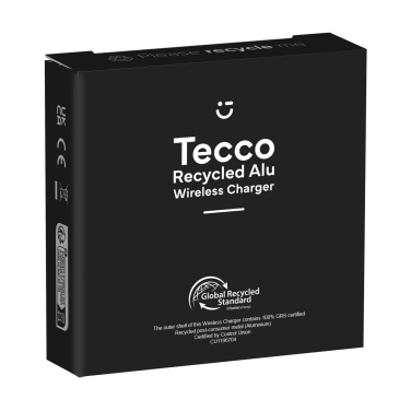Logotrade business gift image of: Tecco GRS Recycled Alu 15W Wireless Charger