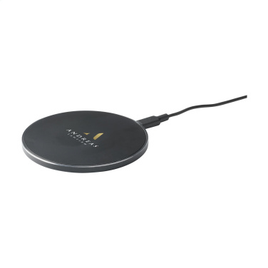 Logo trade promotional merchandise picture of: Tecco GRS Recycled Alu 15W Wireless Charger