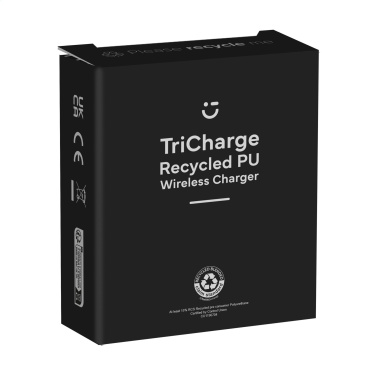 Logotrade promotional gift picture of: TriCharge RCS  Recycled PU Wireless Charger