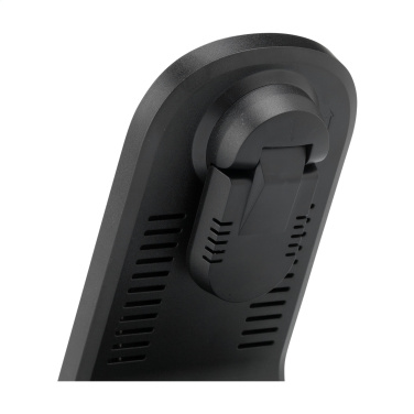 Logo trade corporate gifts image of: Triple-Up RCS Recycled ABS Wireless Charger Stand