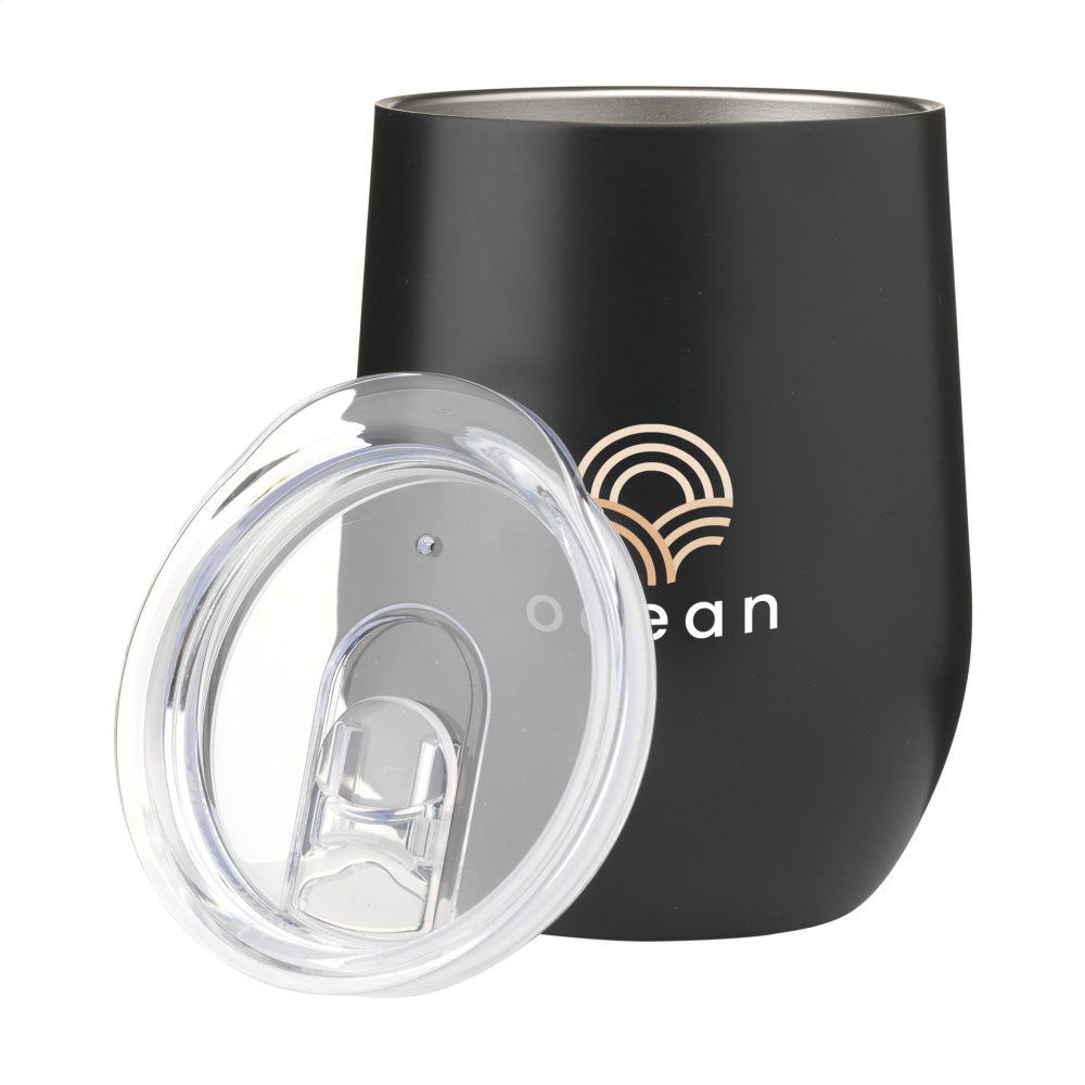 Logo trade promotional gifts image of: Huevo RCS Recycled Steel Cup 350 ml thermo cup