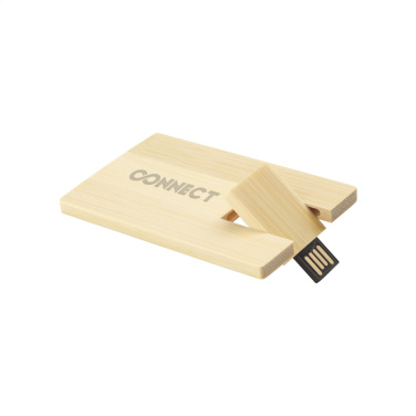 Logotrade business gift image of: CreditCard USB Bamboo 8 GB