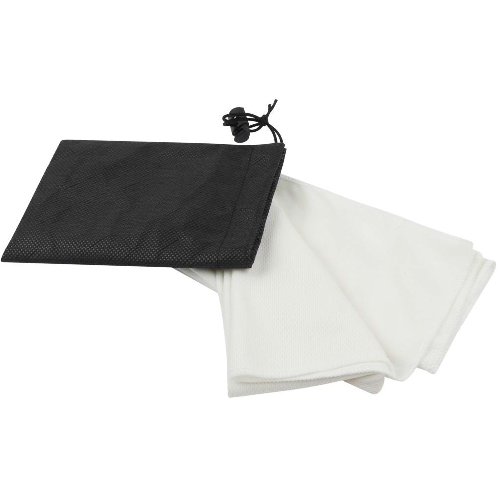 Logo trade promotional items image of: Lucas RPET sport towel 30x80 cm