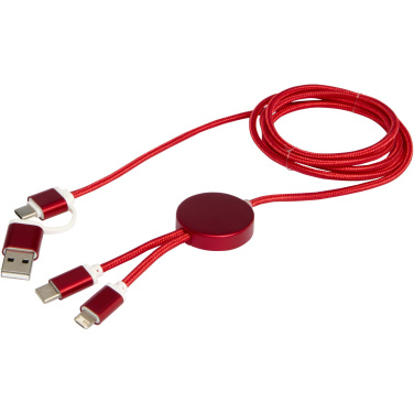 Logotrade promotional gifts photo of: Alasia 5-in-1 recycled aluminium and plastic 150 cm data sync and 27W fast charge cable