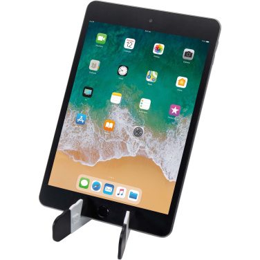 Logo trade business gifts image of: Buna recycled plastic foldable tablet and phone stand