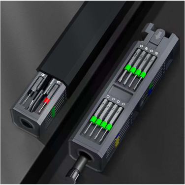 Logo trade promotional giveaways image of: SCX.design T20 30-piece screwdriver and repair set in aluminium case
