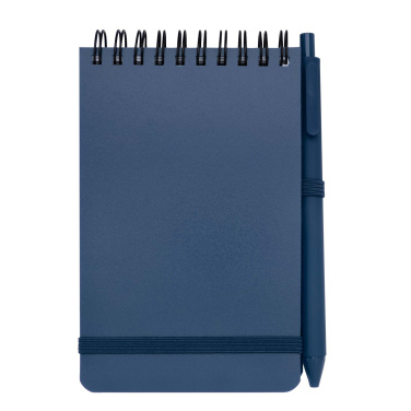 Logo trade promotional products image of: Thalaasa A6 hard cover ocean-bound notebook with ballpoint pen (black ink)