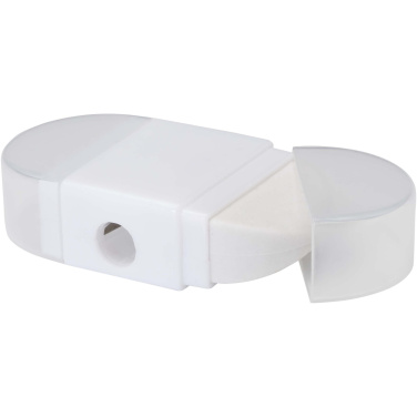 Logo trade promotional merchandise image of: Velvi pencil sharpener with eraser 