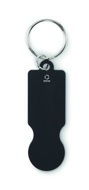 Logotrade promotional item picture of: Key ring with trolley token